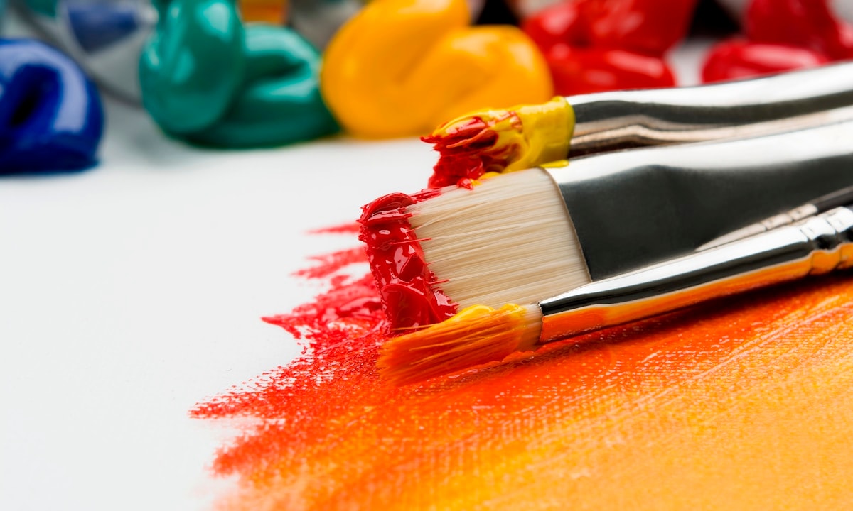 Children doing art and craft